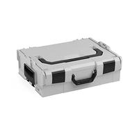 Boîte à outils professionnelle L-BOXX 136 | Coffret à outils empilable en plastique | Système de rangement modulable pour outils | Gris clair/noir