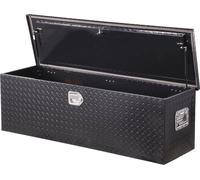 Boîte à outils robuste en aluminium pour camionnette, 49 po x 15 po x 15 po, pour camionnette ou véhicule récréatif, noire