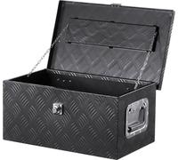 Boîte à outils robuste en aluminium pour camionnette, 50,8 cm x 30,5 cm x 24,1 cm, pour pick-up et camping-car, noire