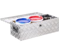 Boîte à outils robuste en aluminium pour camionnette, 76,2 cm x 33 cm x 24,4 cm, couleur argent