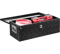 Boîte à outils robuste en aluminium pour camionnette, 76,2 cm x 33 cm x 24,4 cm, pour pick-up et camping-car, noire