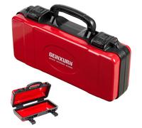 Boîte à outils rouge, coffret à outils en acier portable, dimensions : 27 x 6 x 12 cm