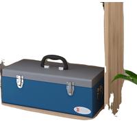 Boîte à outils, structure métallique, conception portable, bleu