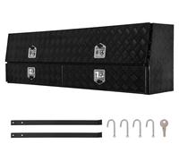 Boîte à outils SucceBuy pour camions, dimensions 1829 x 385 x 535 mm, en aluminium, avec deux tiroirs inférieurs, une porte rabattable, une boîte de rangement robuste avec fermeture, adaptée aux benne