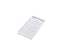 Boîte à outils transparente avec fermeture sécurisée et crochet de suspension pour accessoires et petites pièces