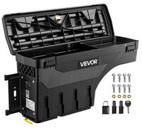 Boîte à outils VEVOR de 25 litres pour pick-up Dodge Ram 1500 2500 3500 (modèles de 2002 à 2018), côté conducteur (installation nécessitant un perçage), pivotante à 180°, étanche, avec serrure de sécu