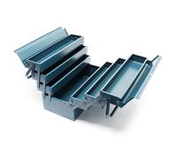 Boite à outils vide 530x200x250 mm en Acier avec 7 Compartiments Caisse pour outils avec Poignée