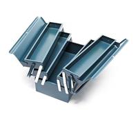Boite à outils vide 530x200x200 mm en Acier avec 5 Compartiments Caisse pour outils avec Poignée