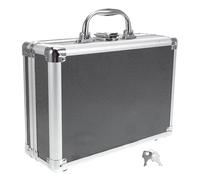 Boîte à Outils Vide en Alliage D’aluminium Argentée avec Poignée et Serrure | Design Portable, Grosse Capacité, Usage Maison et Projets Diy, Finition Élégante Moderne