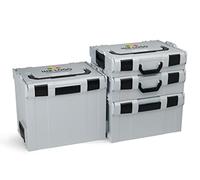 Boîte à outils vide L-BOXX gris | Coffret empilable et verrouillable | Taille 102-374 en plastique robuste | Compatible avec le système Sortimo Lboxx