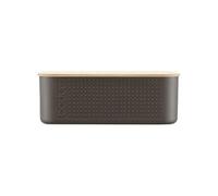 Bodum Bistro 11740-451S Boite à Pain Petit modèle, Couvercle Bambou, 19 cm x 29 cm x H 11 cm