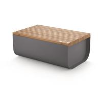 Boîte à pain - Alessi - BG03 DG - Acier époxy - Bois de bambou - Portable et design