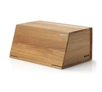 Boîte à pain avec planche à découper 40 cm, marron, chêne bois, Continenta