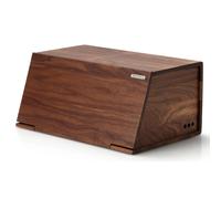Boîte à pain avec planche à découper 40 cm, marron, noyer bois, Continenta