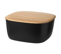 Boîte à pain BOX-IT 23 cm, noir, plastique / bambou, RIG-TIG