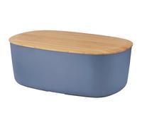 Boîte à pain BOX-IT 34 cm, foncé bleu, plastique / bambou, RIG-TIG