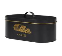 Cook Concept Boîte à pain BT6818 - Métal noir/doré, XL, hermétique, nettoyage facile