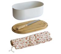 Boîte à pain NBA150 36 cm, blanc, métal, Pebbly