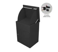 MonsterShop Boîte aux lettres Parcels murale 58 cm verrouillable 5 clés Noir