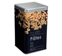 Paris Prix – Boîte alimentaire Relief II pâtes – 10,8 x 10,8 x 18,4 cm – Fer et étain – Noir