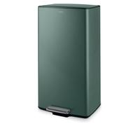 Boîte à pédales de 40 litres, rectangulaire, en acier inoxydable, de couleur verte, avec système de fermeture douce