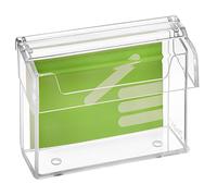 Boîte à prospectus DIN A6 en format paysage résistant aux intempéries pour l'extérieur avec couvercle en verre acrylique transparent Zeigis®