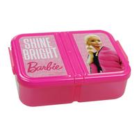 Boîte À Repas 3 Compartiments Barbie Shine Bright ? Plastique Sans Bpa ? Fermeture À Clips Rose TU