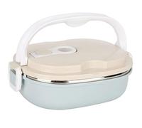 Boîte à Repas Hermétique en Acier Inoxydable avec Poignée, Gamelle Isotherme pour Repas Chaud, 1 Couche, 18 x 15 cm, pour Bureau, École, Travail
