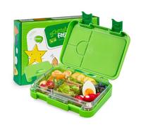 Boîte à repas Schmatzfatz Junior pour enfants - Boîte à bento avec séparateurs amovibles pour 4 ou 6 compartiments, étanche, sans BPA et lavable au lave-vaisselle, pour l'école et la crèche