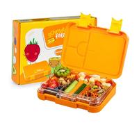Boîte à repas Schmatzfatz Junior pour enfants - Boîte à bento avec séparateurs amovibles pour 4 ou 6 compartiments, étanche, sans BPA et lavable au lave-vaisselle, pour l'école et la crèche