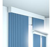 Boîte à rideaux occultante avec kit de tringle - Support mural et plafond - Corniche décorative pour fenêtres - Boîte élégante pour bloquer la lumière et protéger de l'intimité