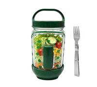 Boîte à salade Bocal à salade transparent 1000 ml avec coupelle à sauce et | Boîte meal prep réutilisable pour camping randonnée pique-nique maison bureau école