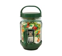 Boîte à Salade de Bocal à salade transparent 1000 ml avec coupelle à sauce | Boîte repas étanche pour camping randonnée pique-nique maison bureau école