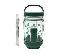 Boîte à Salade de Bocal à salade transparent 1000 ml avec coupelle de sauce | Boîte repas étanche pour camping randonnée pique-nique maison bureau école