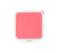 Boîte à Sandwich Réutilisable Pain Grillé Conteneur Alimentaire Silicone PP 15,5cm Jaune pour École Travail(Red)