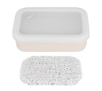 Boîte à Savon d'excursion, Porte Savon en Silicone Portable, Étui pour Rangements des Savons Antidérapant et Anti-Fuite, avec Tapis de Séchage en PVC pour Douche, Bain, Salle de Bain