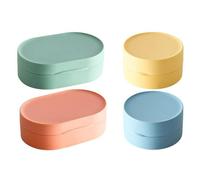 Boîte à savon voyage - MICH - 4 pièces - Étanche - 12,5x8x4,1 cm - 7,7x7,7x4,4 cm - Matériau PP - Non-toxique