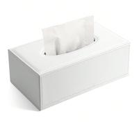 Boîte à serviettes en papier rectangulaire de grande taille à carreaux blancs, distributeur de serviettes en PU noir, organisateur de salle de bain, décoration de salle de bain, décoration d'automne, 