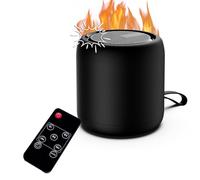 Boîte à son pour cheminée électrique avec télécommande, 2 en 1 réaliste rechargeable pour cheminée à gaz, système sonore craquelé incendie, bruit de feu