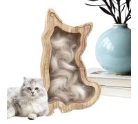 Boîte à souvenirs de poils de chat Conteneur de rangement en bois avec | Conteneur Commémoratif Pour Poils De Chien Pour Sympathie Et Souvenir Présentoir Bureau Étagère Sur