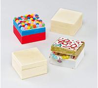 Boîte à Souvenirs en Bois (Lot de 4)
