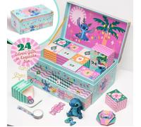 Boîte à souvenirs - PALADONE - Calendrier de l'Avent Stitch - 24 surprises - Réutilisable - Pour fans de Disney