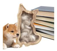 Boîte À Souvenirs Poils De Chat Coffret Rangement En Bois Avec Fenêtre | Conteneur souvenir pour poils de chien Pour la décoration de votre bureau, votre étagère et votre