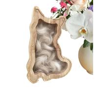 Boîte À Souvenirs Poils De Chat Conteneur de rangement en bois avec fenêtre | Conteneur Commémoratif Pour Poils De Chien Pour Exposer Dents Griffes Sur Bureau Et Étagère