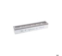 AUBRY GASPARD - Boîte À Thé en Bois Laqué 6 Compartiments - Design Élégant - Dimensions 42,5X9X7 cm - Parfaite pour Organiser Vos Sachets De Thé - Couleur : Bois Laqué - Taille : Standard