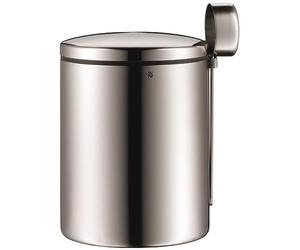 Boîte à thé et à café culte WMF en acier inoxydable pour 500 g, boîte en acier inoxydable avec cuillère doseuse, récipient à grains de café, acier inoxydable Cromargan mat, pour café en poudre et gra