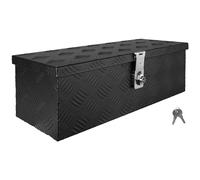 Boîte à Timon Noir Boîte à outils Caisse de camion Boîte en Aluminium Box de remorque avec couvercle Verrouillable Boîte de Transport Rangement D025 trucky