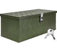 Boîte à Timon Vert Boîte à outils Caisse de camion Boîte en Aluminium Box de remorque avec couvercle Verrouillable Boîte de Transport Rangement D050 trucky