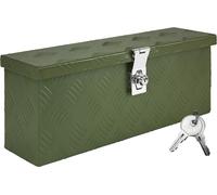 Boîte à Timon Vert Boîte à outils Caisse de camion Boîte en Aluminium Box de remorque avec couvercle Verrouillable Boîte de Transport Rangement D015 trucky
