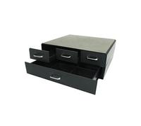 Mendler Boîte à tiroirs pour capsules de café et sachets de thé HWC-L99 13x34x31 cm Noir